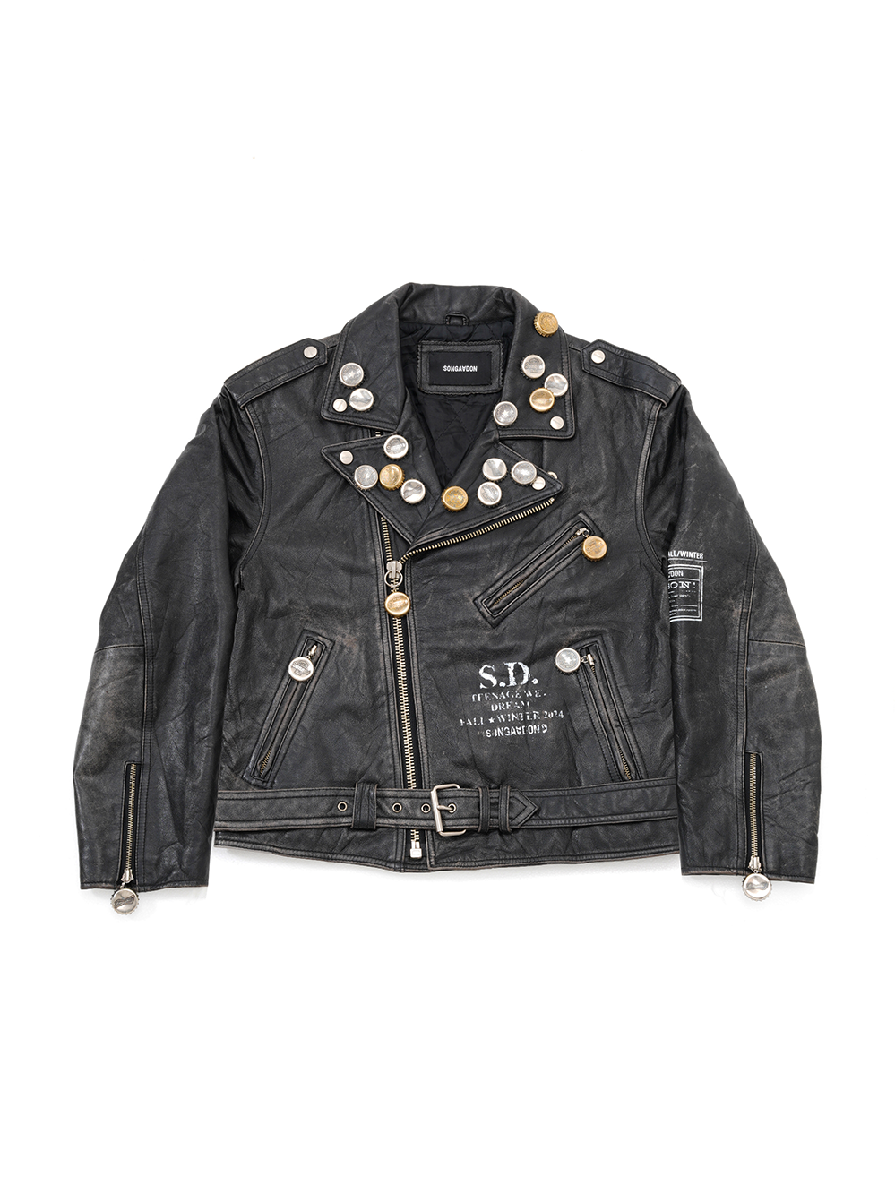 Bottle cap Cowhide Jacket