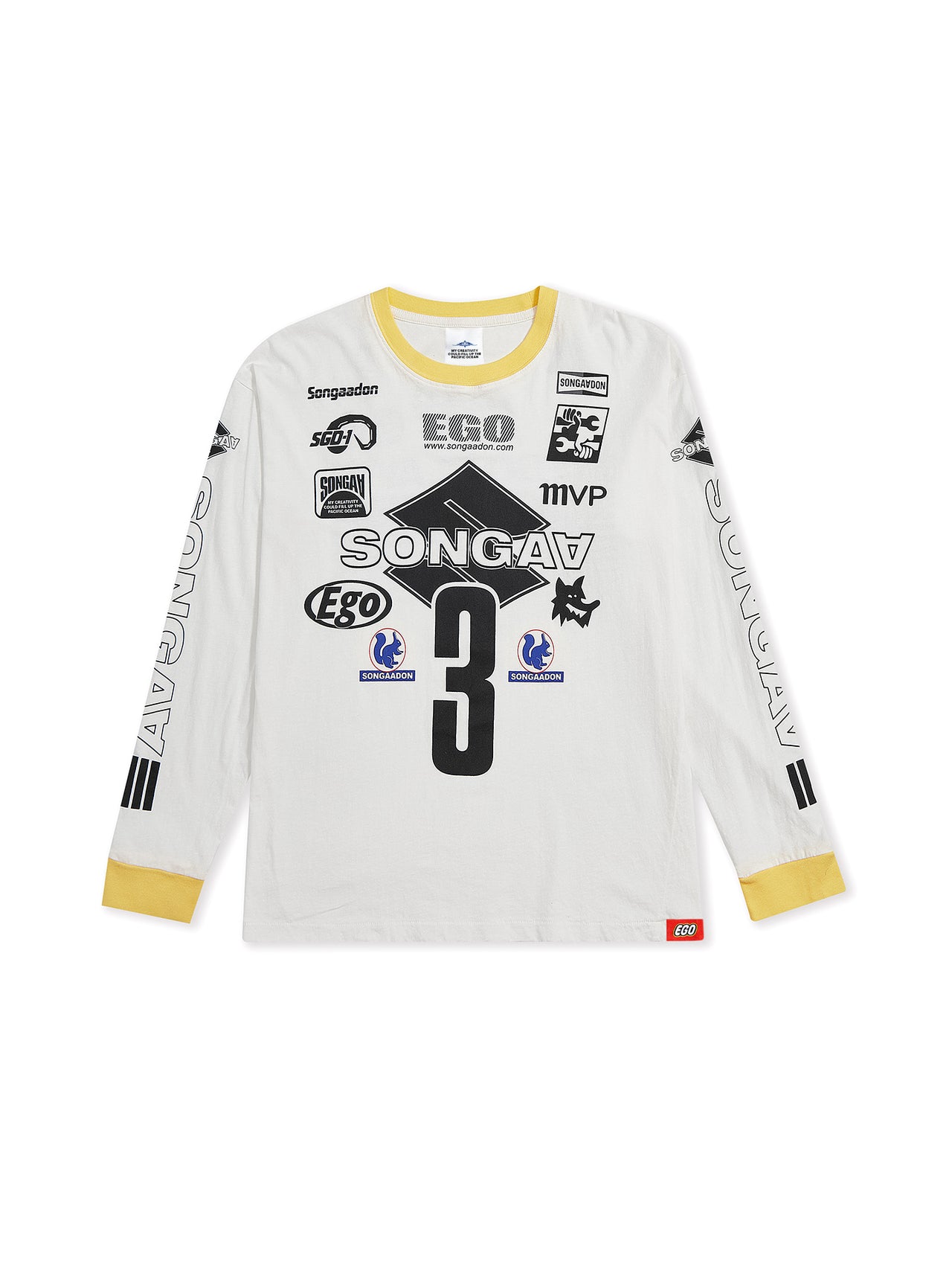 EGO racing element print long-sleeved T-shirt