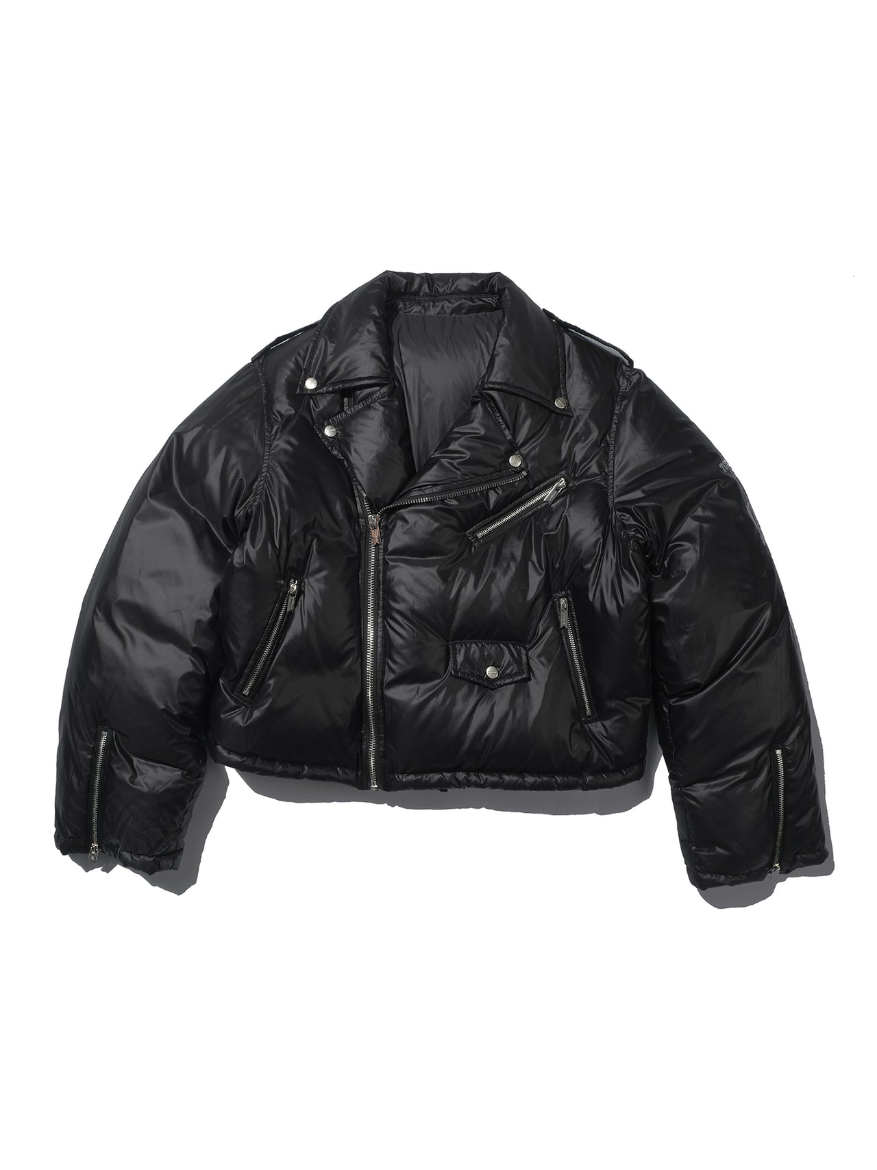 Fluffy and Thick Motorcycle Down Jacket