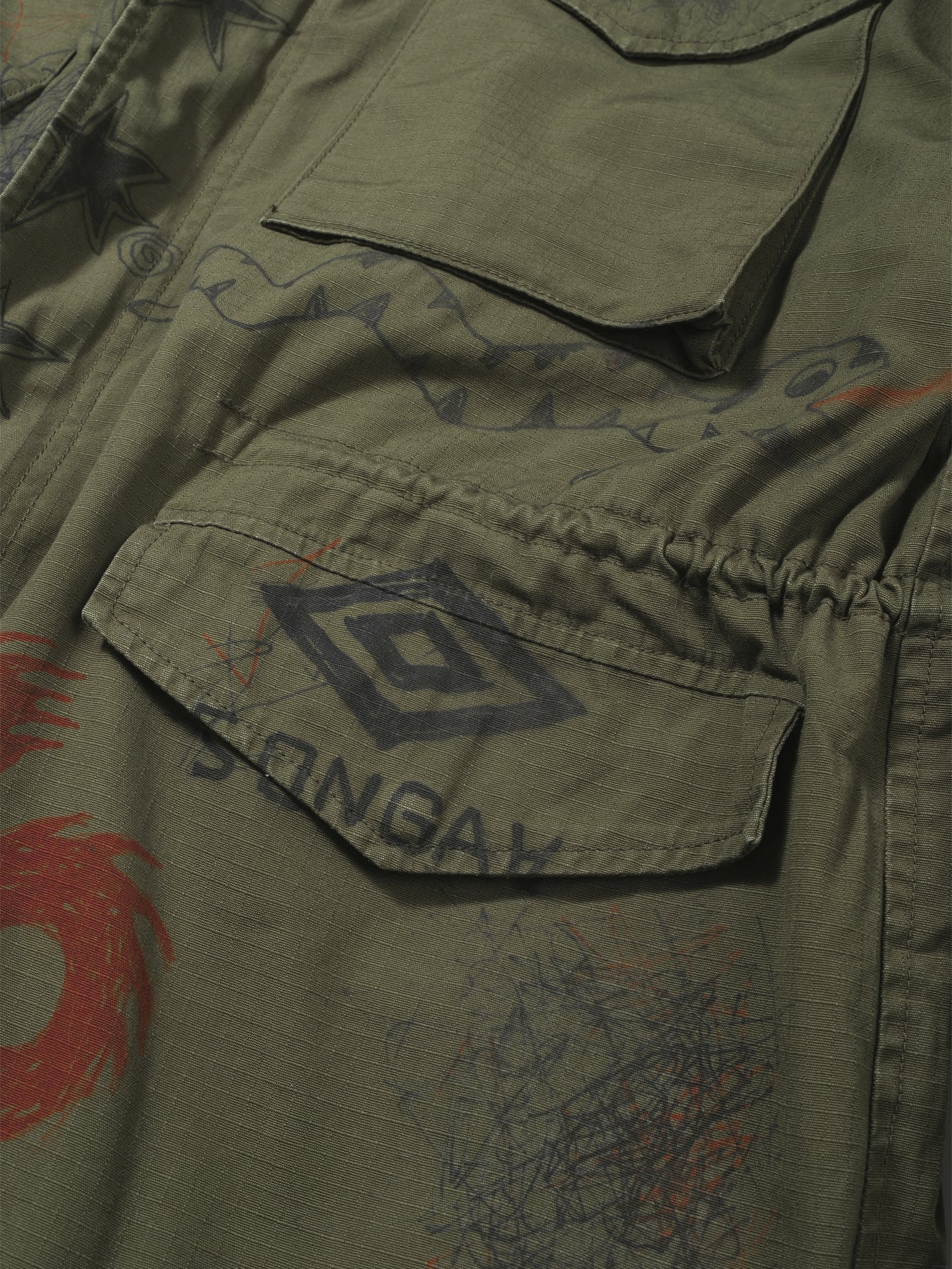 M65 graffiti washed damaged jacket – SONGAADON