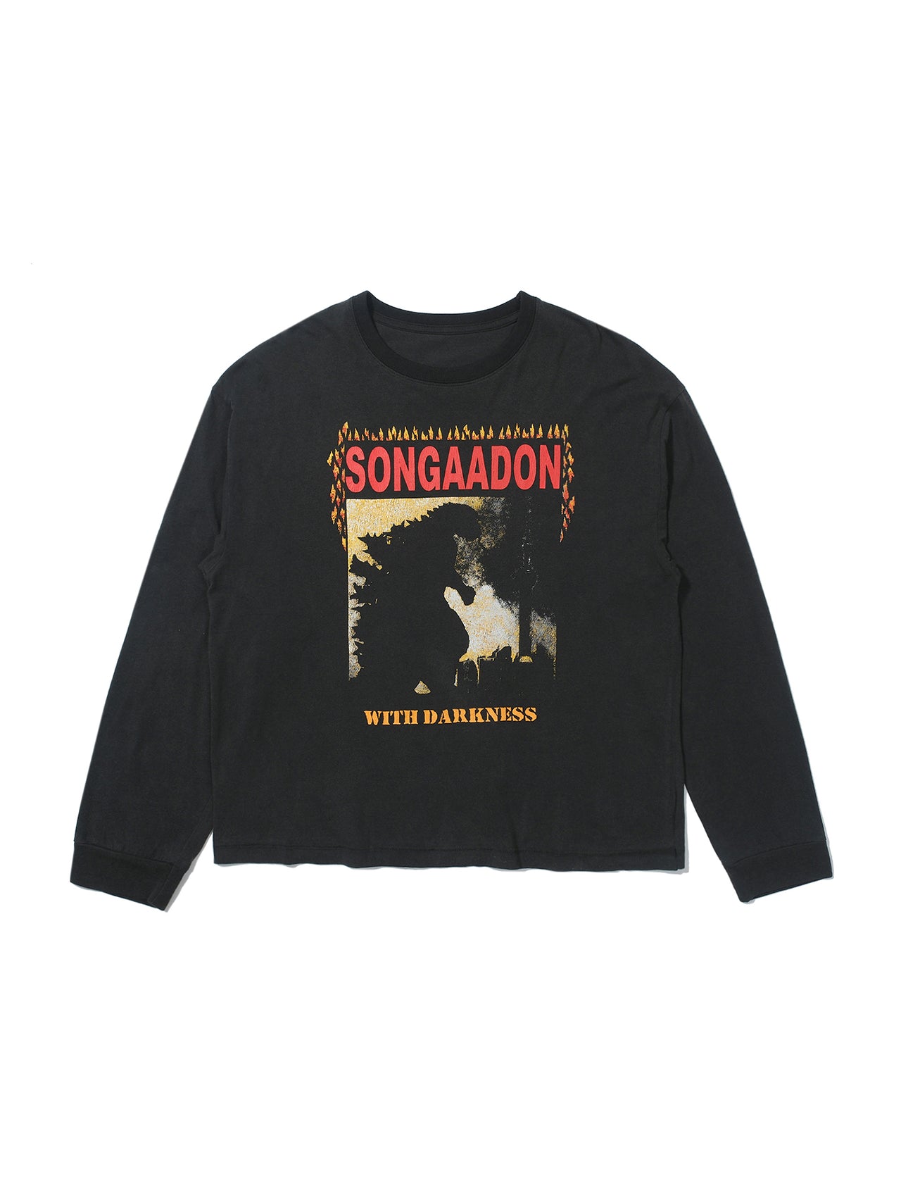 Godzilla printed new vintage long sleeved T-shirt