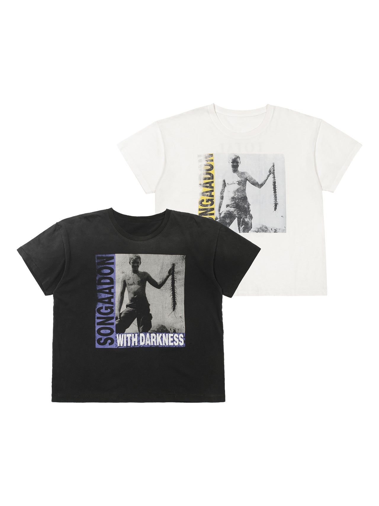 Capture centipede printed washed T-shirt