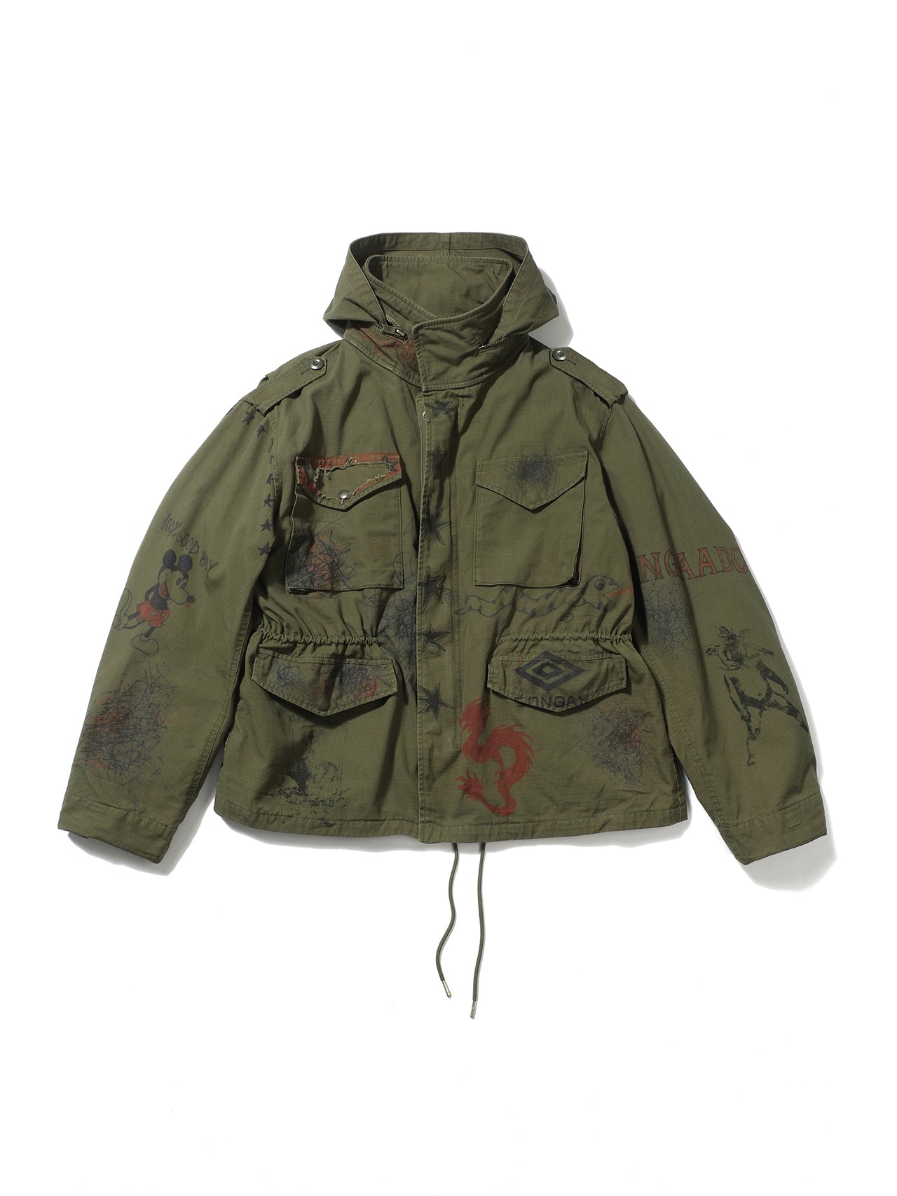 M65 graffiti washed damaged jacket