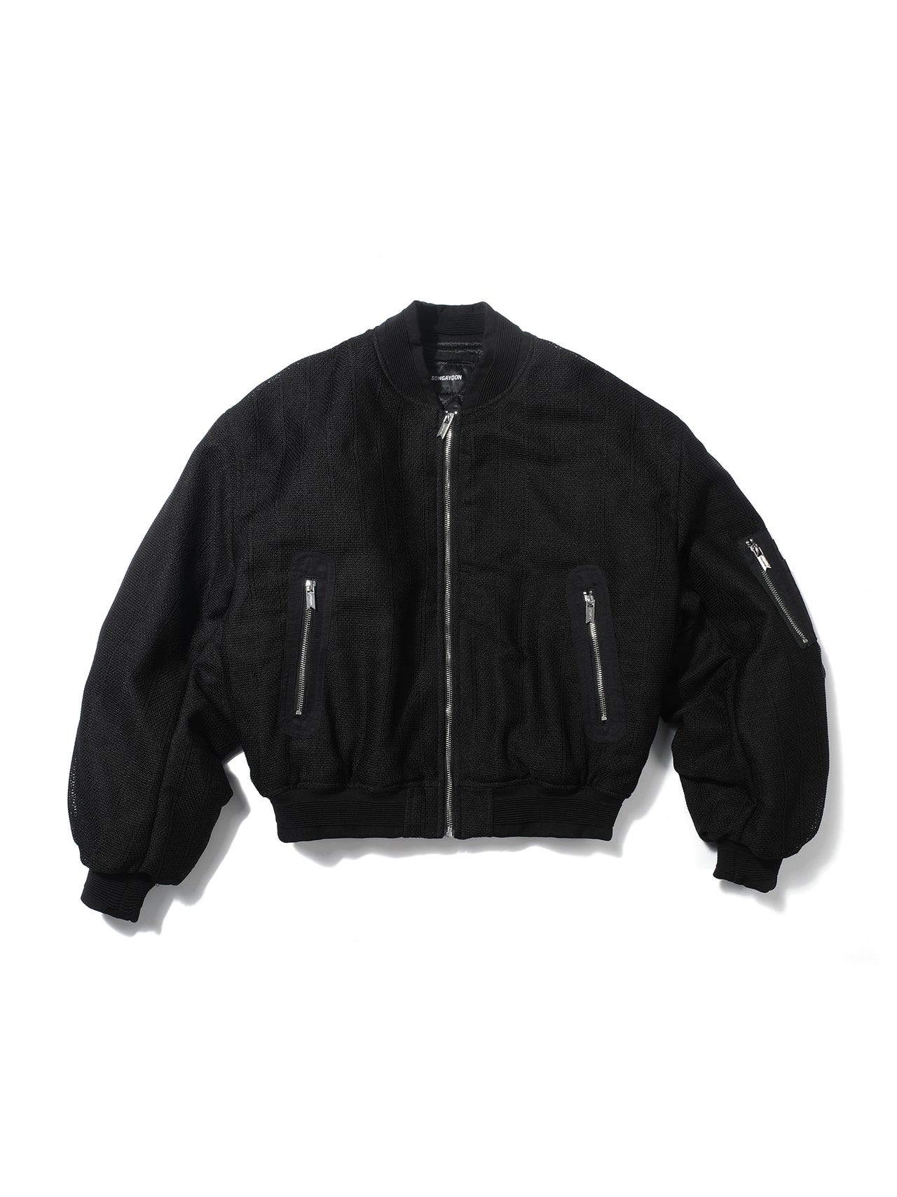 Mesh double-layer embroidered cotton MA1 jacket