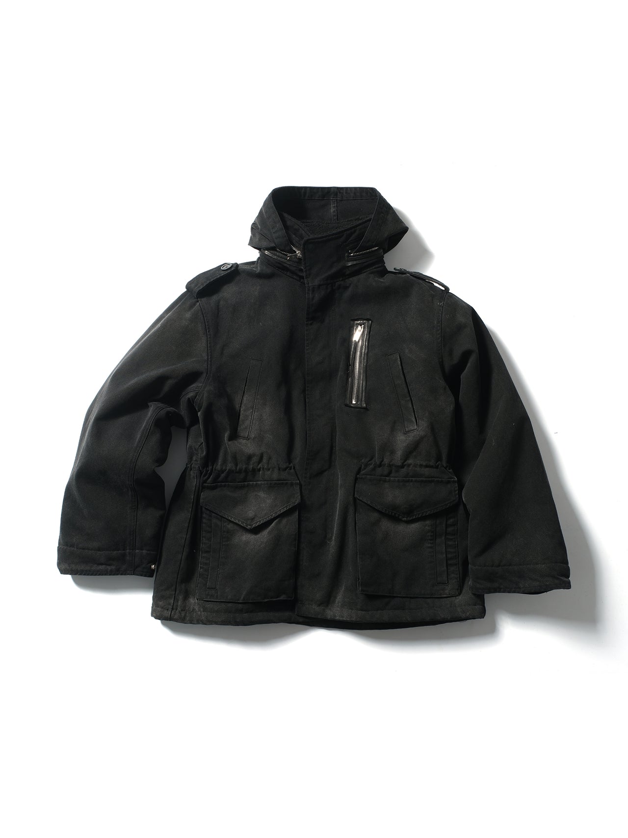 leather patchwork Canvas quilted hunting jacket