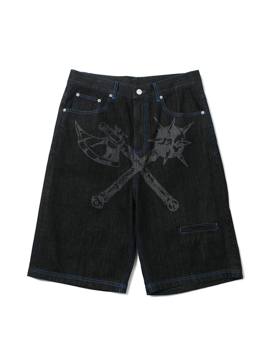 Weapon Laser Burning Denim Shorts