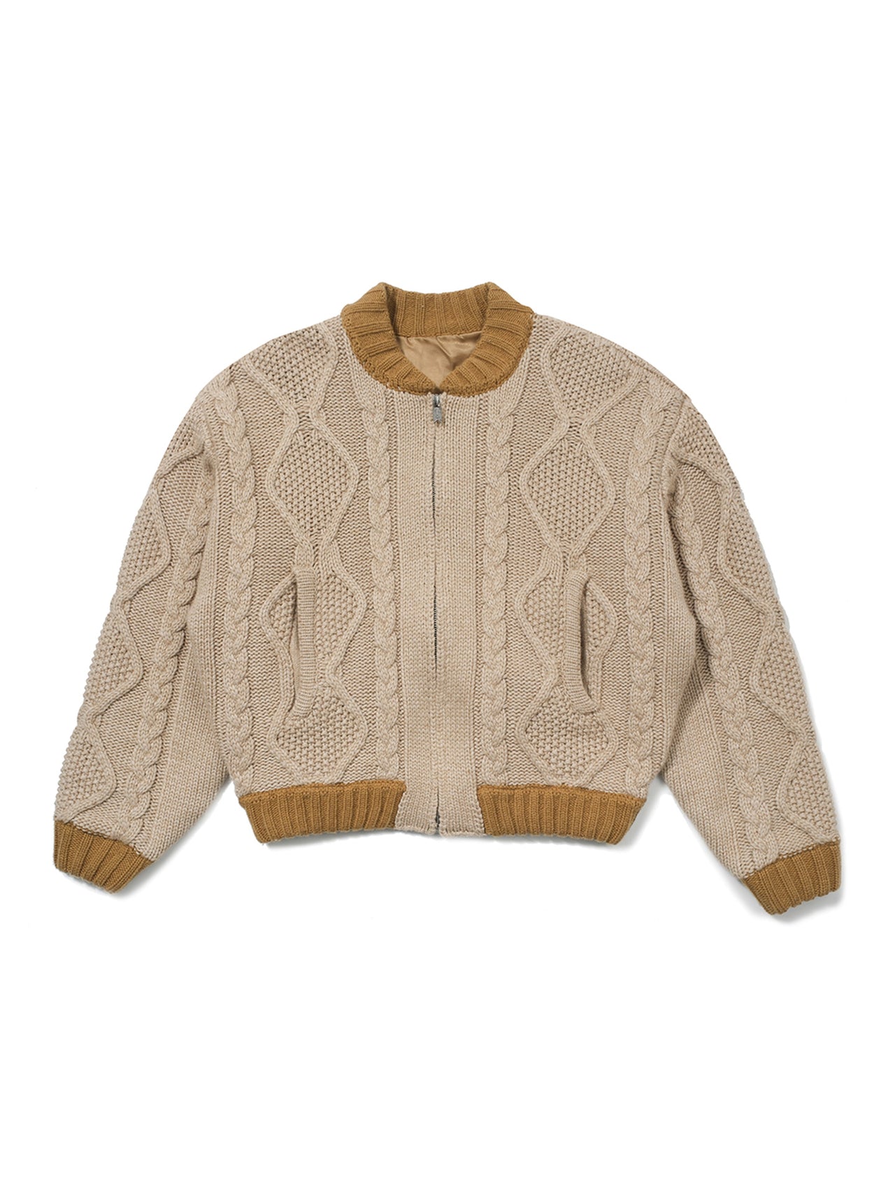 Silk wool woven MA1 pilot jacket