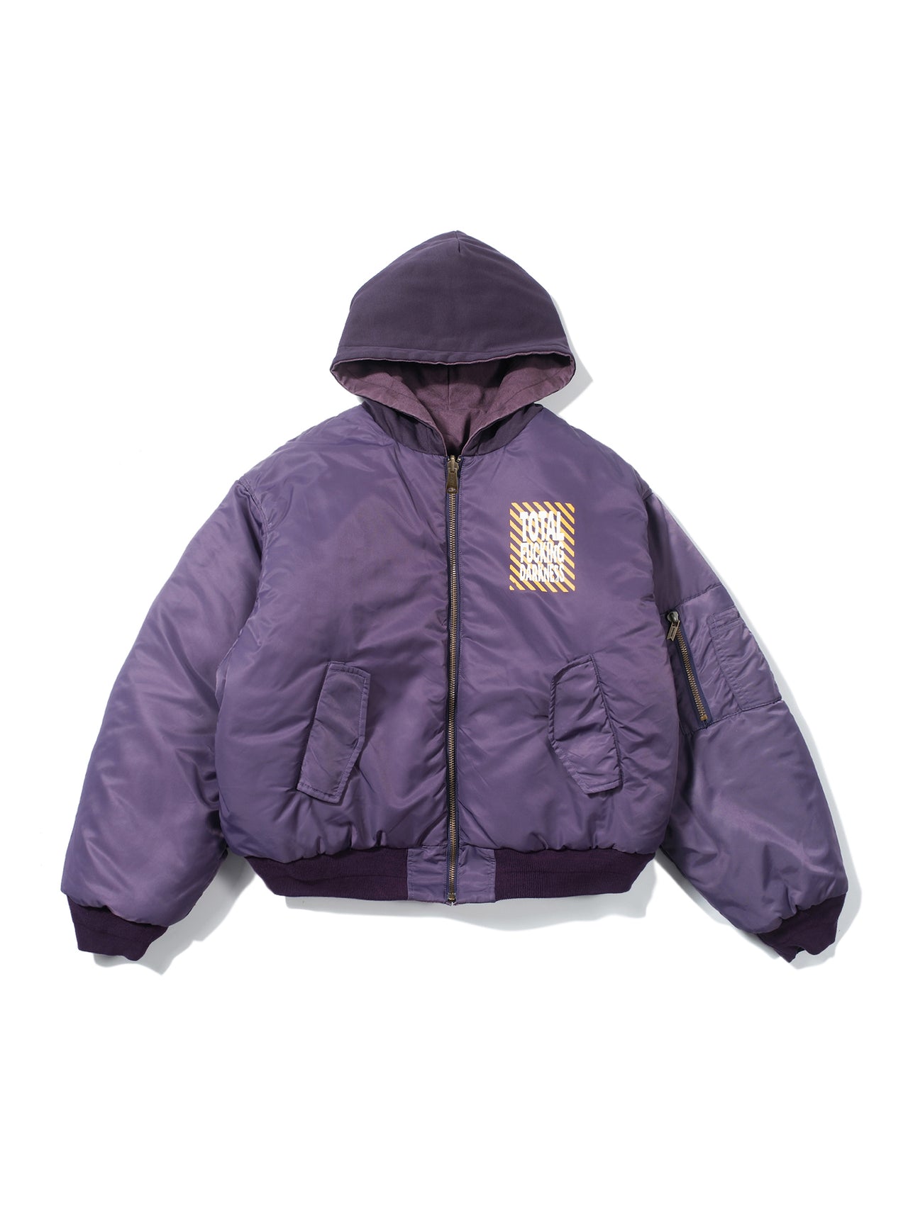 Nylon/canvas reversible washed printed Reversible jacket