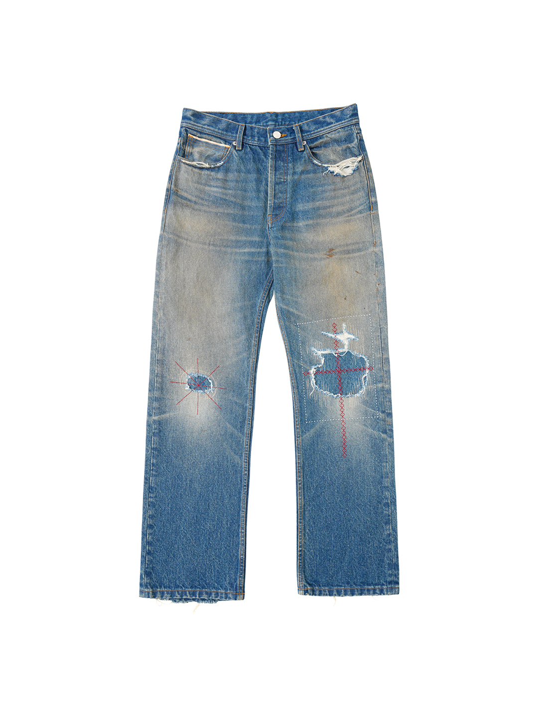 Ripped flare jeans